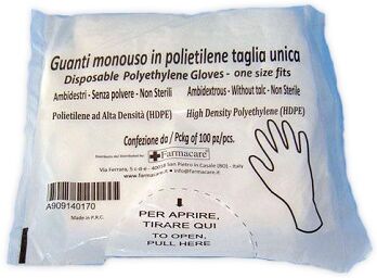 farmacare srl guanti monouso pvc taglia unica 100 pezzi