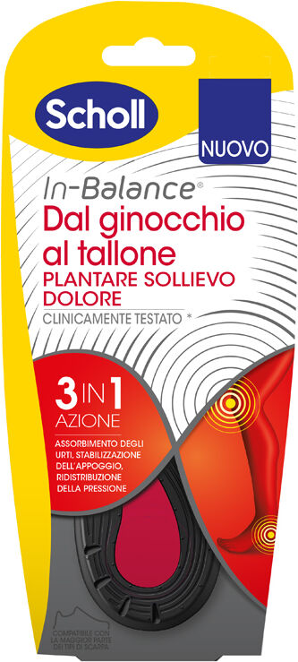 cooper consumer health it srl scholl in-balance everyday plantare sollievo dolore da ginocchio a tallone taglia small