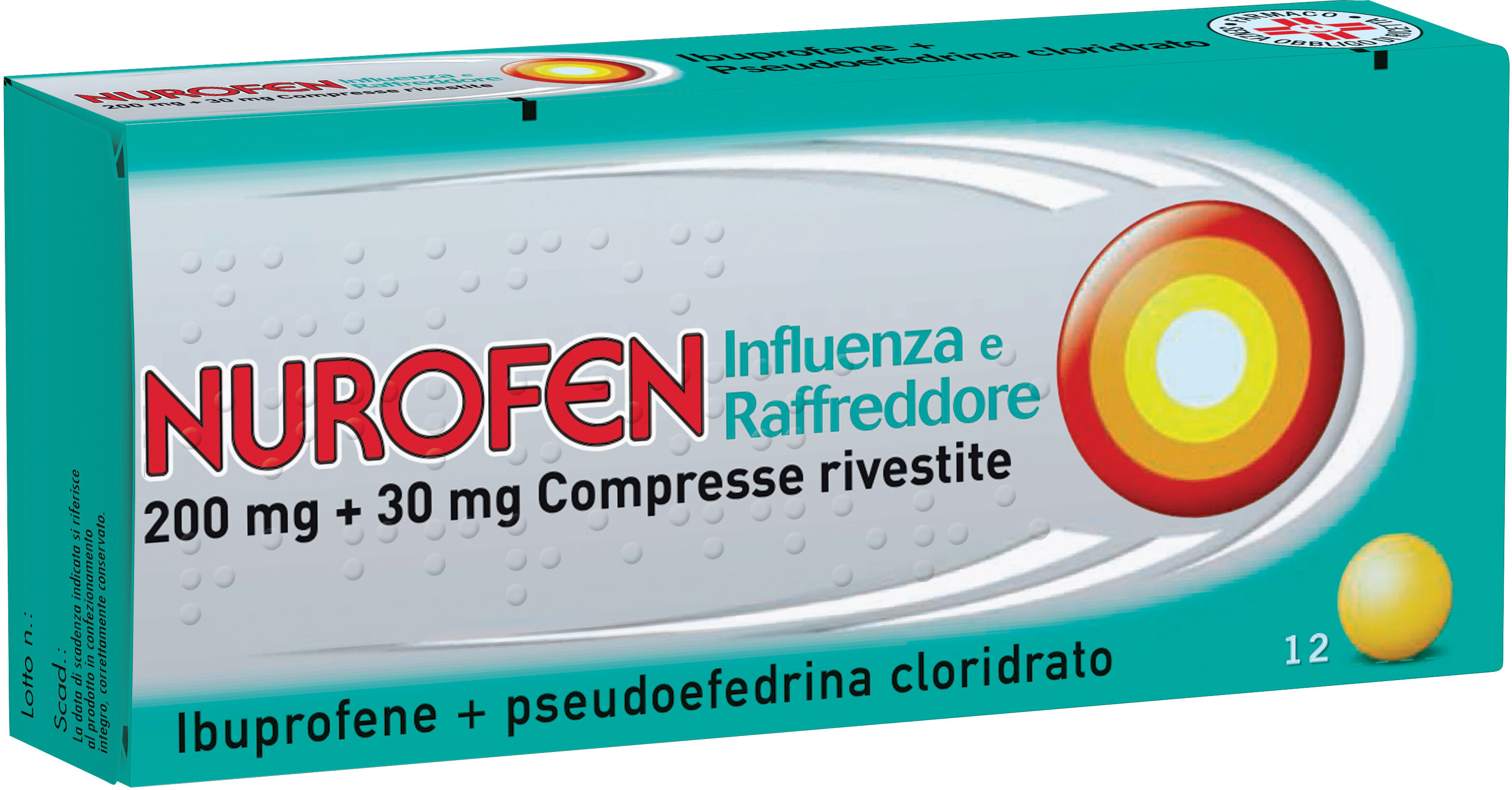 reckitt benckiser h.(it.) spa nurofen influenza e raffreddore 12 cpr antinfiammatorio e antidolorifico contro sintomi di influenza, raffreddore come febbre e mal di testa