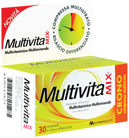 montefarmaco otc spa multivitamix crono 30 compresse senza zucchero senza glutine