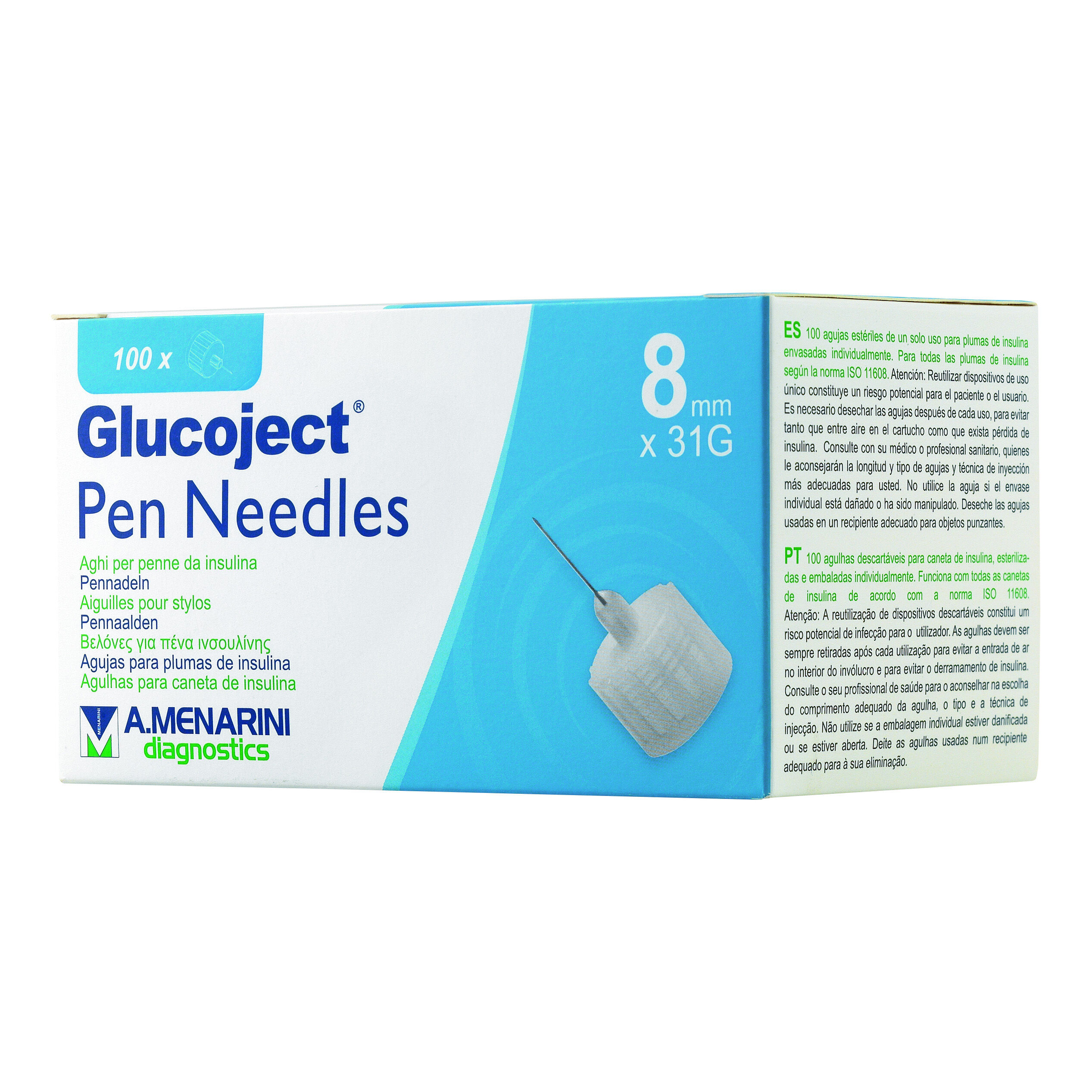 a.menarini diagnostics glucojet pen needles 31g 8mm
