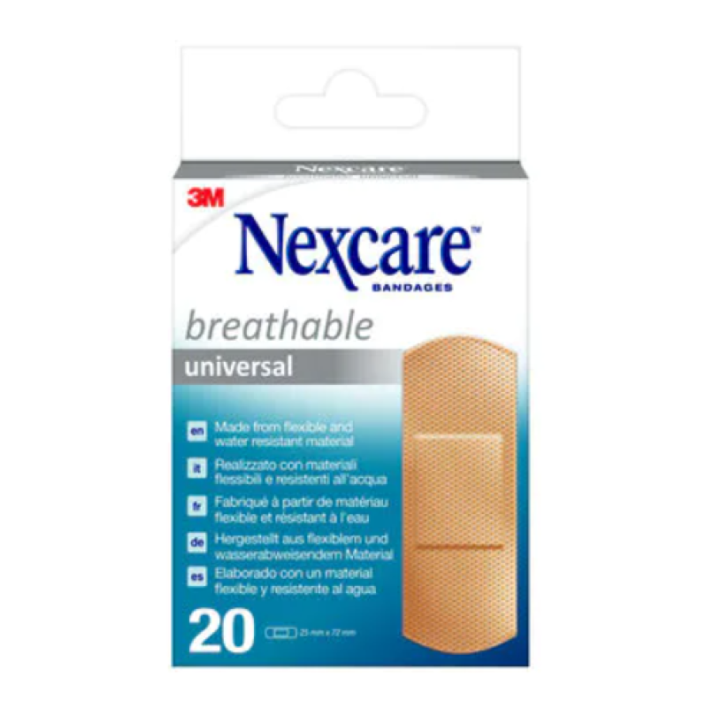 Universal Breathable 25x72mm Nexcare 3m 20 Cerotti