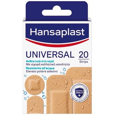 Beiersdorf Cerotto Hansaplast Universal Resistente All'Acqua 4 Forme Assortite 20 Pezzi Beiersdorf Cerotto Hansaplast Universal Resistente All'Acqua 4 Forme Assortite 20 Pezzi