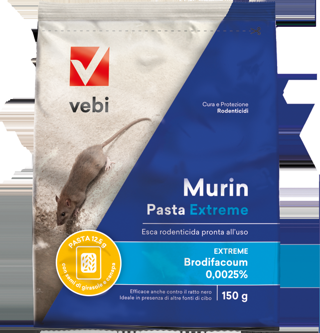 vebi istituto biochimico srl murin pasta extreme esca rodenticida vebi 150g