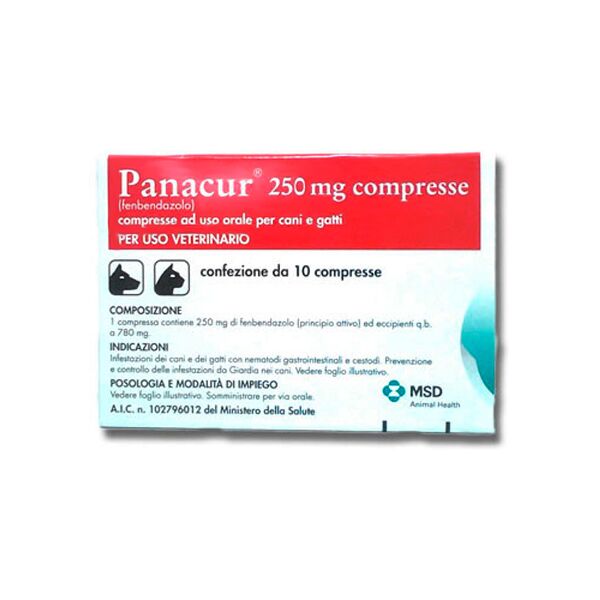 msd animal health panacur 10 compresse 250mg