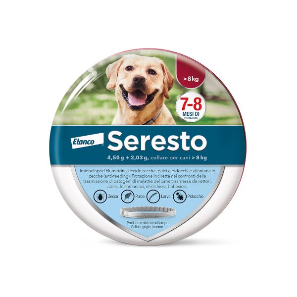 elanco italia spa seresto collare cani 4,50 + 2,03g superiori a 8 kg