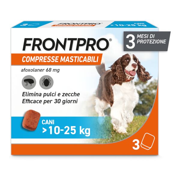 boehringer vet frontline frontpro 3 compresse masticabili 10-25kg 68mg