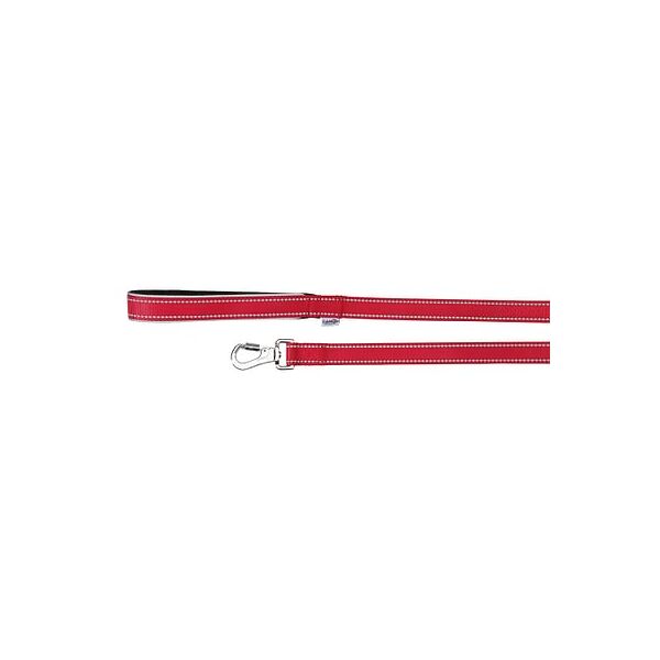 camon spa guinzaglio reflex con maniglia in neoprene rosso 15 x 1200 mm