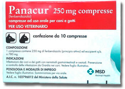 msd animal health panacur 10 compresse 250mg