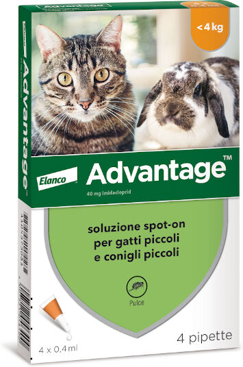 elanco italia spa advantage 4 pipette 0,4ml spot-on