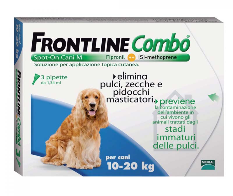 boehringer vet frontline frontline combo 3 pipette 1,34 ml per cani da 10 a 20 kg
