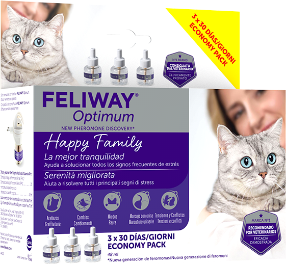 ceva salute animale spa feliway optimum refill 3x48ml