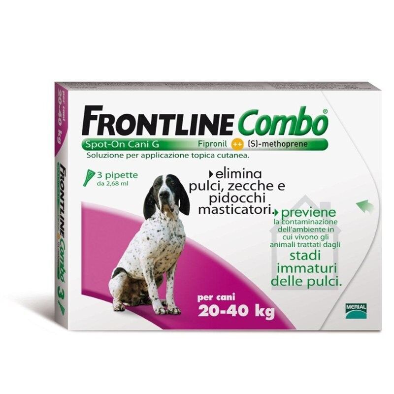 boehringer vet frontline frontline combo 3 pipette 2,68 ml per cani 20 a 40 kg