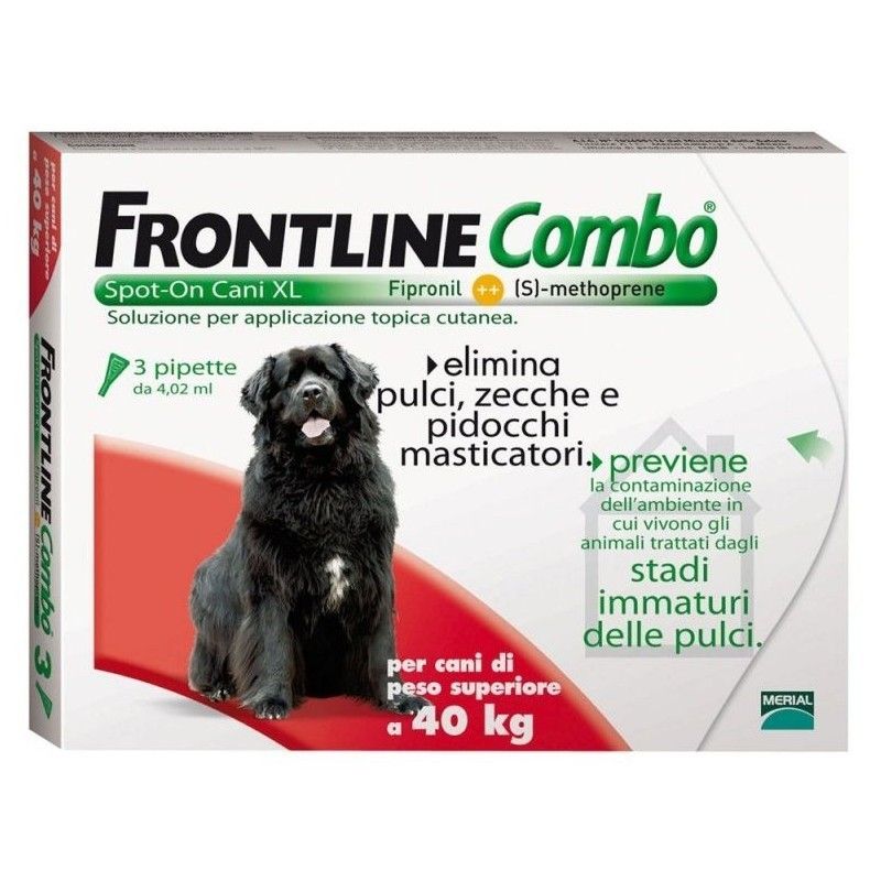 boehringer vet frontline frontline combo 3 pipette 4,02 ml per cani superiori a 40 kg