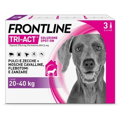 Boehringer Ingelheim Frontline Tri-Act Soluzione antiparassitaria per cani - 20-40kg Boehringer Ingelheim Frontline Tri-Act Soluzione antiparassitaria per cani - 20-40kg