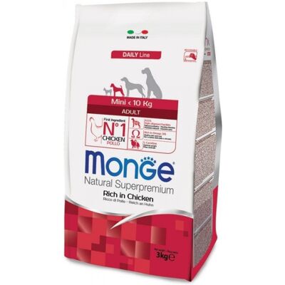 Cibo per cani Monge Mini Pollo - Adulto piccolo - Alimentazione equilibrata Cibo per cani Monge Mini Pollo - Adulto piccolo - Alimentazione equilibrata