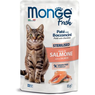 Monge & C. Monge Fresh Cat Ster Salm 85g Monge & C. Monge Fresh Cat Ster Salm 85g