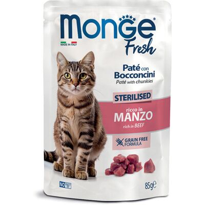 Monge & C. Monge Fresh Cat Ster Manzo 85g Monge & C. Monge Fresh Cat Ster Manzo 85g