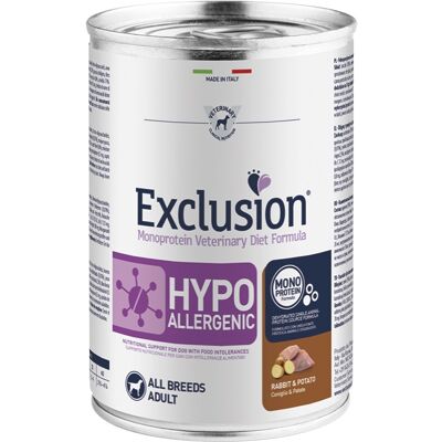 Cibo monoproteico ipoallergenico Exclusion - Coniglio e Patate - 200g Cibo monoproteico ipoallergenico Exclusion - Coniglio e Patate - 200g