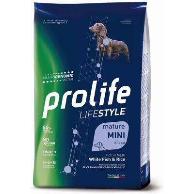 Prolife Cibo per Cani Mini con Pesce Bianco e Riso - 2 Kg - Dieta Completa per Cani Oltre 7 Anni Prolife Cibo per Cani Mini con Pesce Bianco e Riso - 2 Kg - Dieta Completa per Cani Oltre 7 Anni