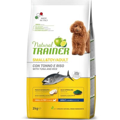 Natural Trainer Cani Adult Small Toy Tonno e Riso 2kg Natural Trainer Cani Adult Small Toy Tonno e Riso 2kg