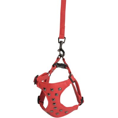 Set Pettorina e Guinzaglio per Cani Camon - Rosso - Taglia L Set Pettorina e Guinzaglio per Cani Camon - Rosso - Taglia L