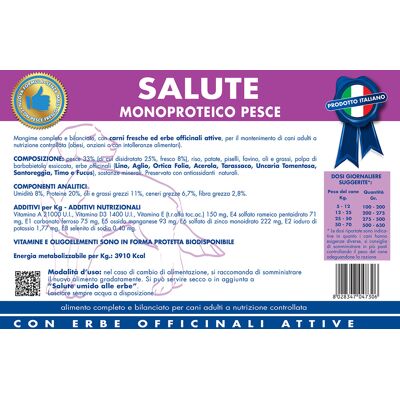 Cibo per cani adulti Vetline al pesce - Dieta completa ed equilibrata Cibo per cani adulti Vetline al pesce - Dieta completa ed equilibrata
