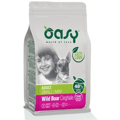 Cibo per cani Cinghiale Oasy Small & Mini - Alimento completo per razze piccole Cibo per cani Cinghiale Oasy Small & Mini - Alimento completo per razze piccole