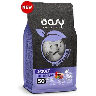 Oasy Senza Cereali Adulti Medio Grande Anatra - Cibo per cani Oasy Senza Cereali Adulti Medio Grande Anatra - Cibo per cani