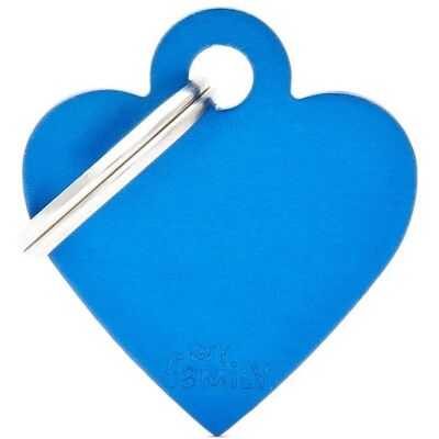 My Family Medaglietta Cuore Piccolo in Alluminio Blu - Tag per Animali My Family Medaglietta Cuore Piccolo in Alluminio Blu - Tag per Animali