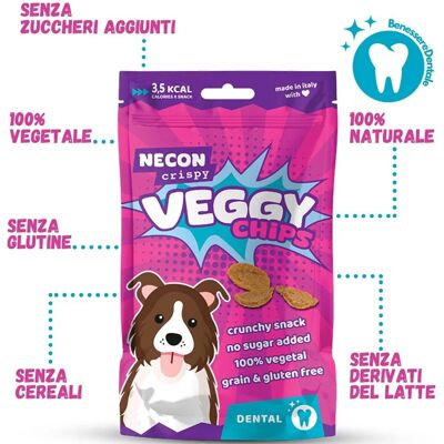 Necon Pet Food Srl Veggy Chips Dental Dog 85g Necon Pet Food Srl Veggy Chips Dental Dog 85g
