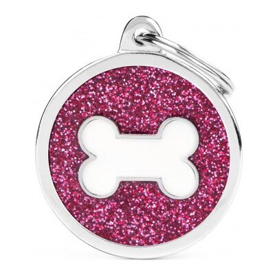 Medaglietta grande rosa con glitter - Amicafarmacia Medaglietta grande rosa con glitter - Amicafarmacia