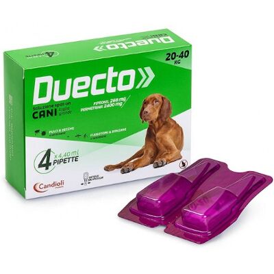 Duecto 20-40kg - Antiparassitario spot-on contro pulci e zecche Duecto 20-40kg - Antiparassitario spot-on contro pulci e zecche