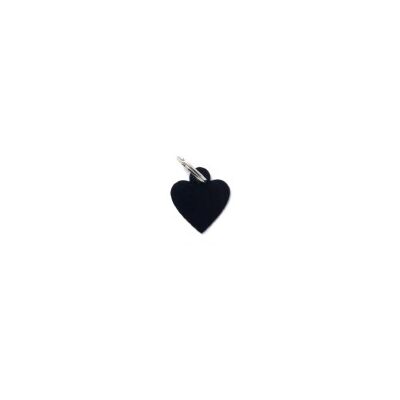 Medaglietta Cuore - Alluminio Nero - 25x28mm Medaglietta Cuore - Alluminio Nero - 25x28mm