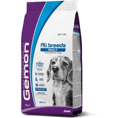 Monge & C. spa Gemon Crocchette di alta qualità per cani adulti di taglia media - Tonno e riso 3 kg Monge & C. spa Gemon Crocchette di alta qualità per cani adulti di taglia media - Tonno e riso 3 kg