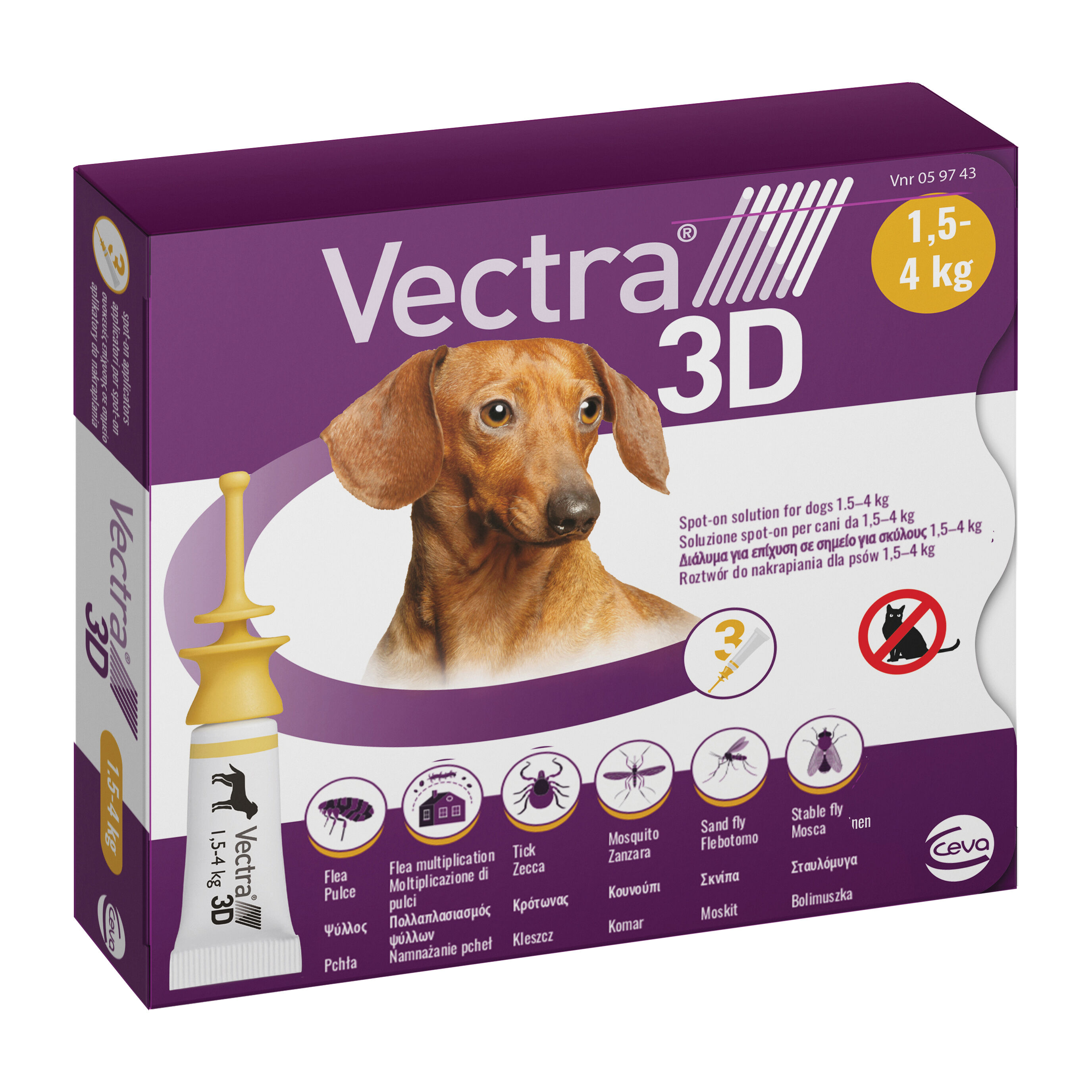 Ceva Salute Animale Spa Vectra 3d Spoton 3p. 1,5-4kggi