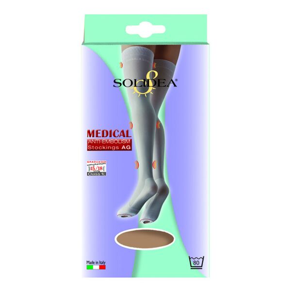 solidea by calzificio pinelli medical anti embolism knee high ad bianco xl