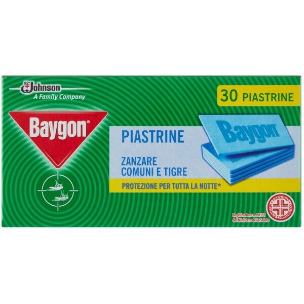 Antica Farmacia Orlandi Baygon Piastrine Antizanzare Pz.30 Azione Rapida Fino A 12 Ore Di Protezione