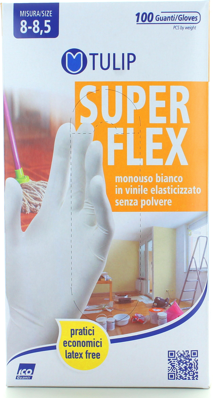 Antica Farmacia Orlandi Tulip 100 Guanti Flex Bianco L