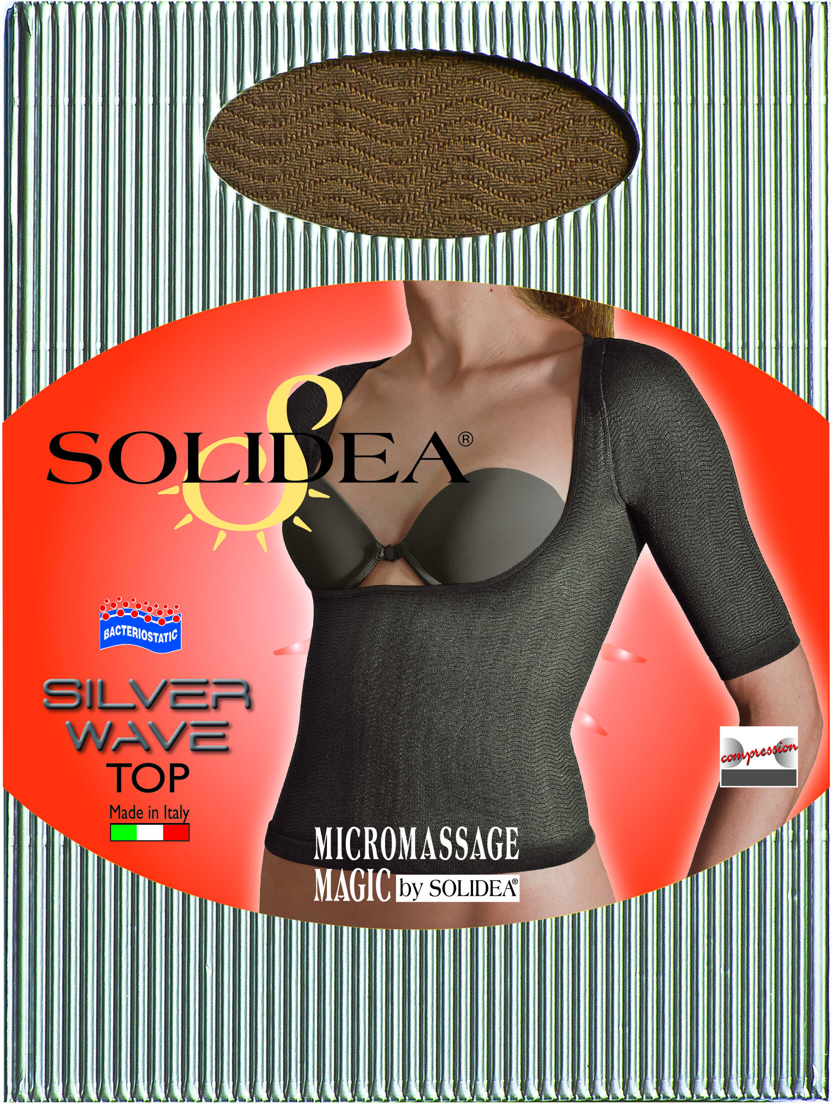 Solidea By Calzificio Pinelli Silver Wave Top Nero 4 - L