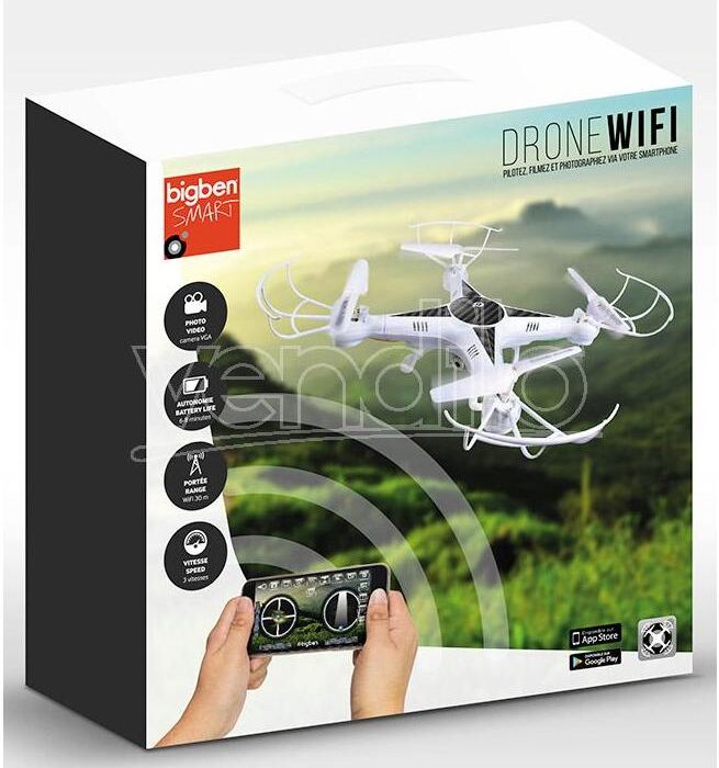 BIGBEN INTERACTIVE Bb Drone Wifi Con Fotocamera Vga Droni Consumer BIGBEN INTERACTIVE Bb Drone Wifi Con Fotocamera Vga Droni Consumer
