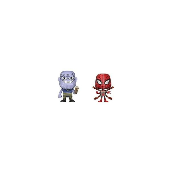 funko avengers infinity war  pop marvel vinile figura thanos & iron spider 10 cm