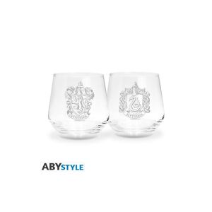 abystyle harry potter - set 2 bicchieri grifondoro & serpeverde