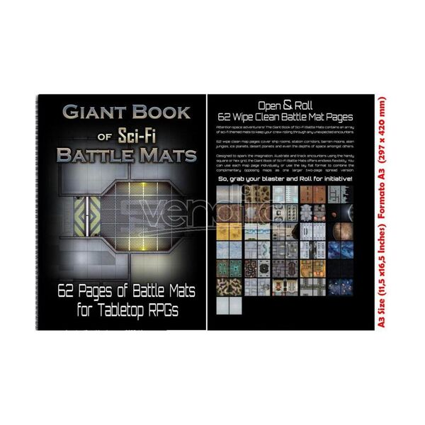 dm vault gigante book of sci-fi battle mats (a3) accessori