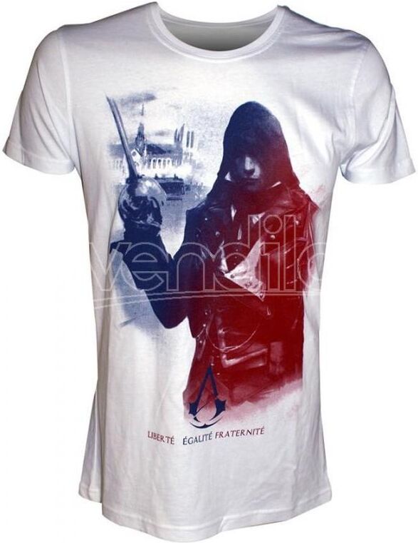 BIOWORLD T-Shirt Assassin Creed Arno Frenchflag White Taglia Xl T-Shirt BIOWORLD T-Shirt Assassin Creed Arno Frenchflag White Taglia Xl T-Shirt