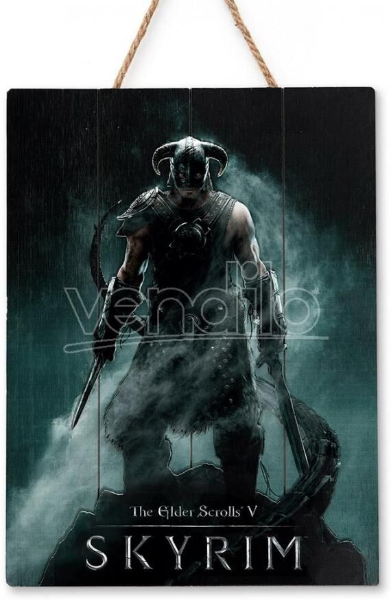 DOCTOR COLLECTOR Doctor Da Collezioneskyrim Dragonborn In Legno Poster Poster