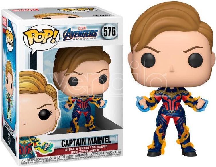 FUNKO Pop Figura Marvel Avengers Endgame Captain Marvel Con New Hair