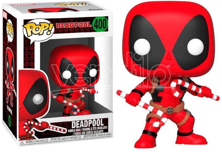 FUNKO Pop Figura Marvel Holiday Deadpool Con Candy Canes