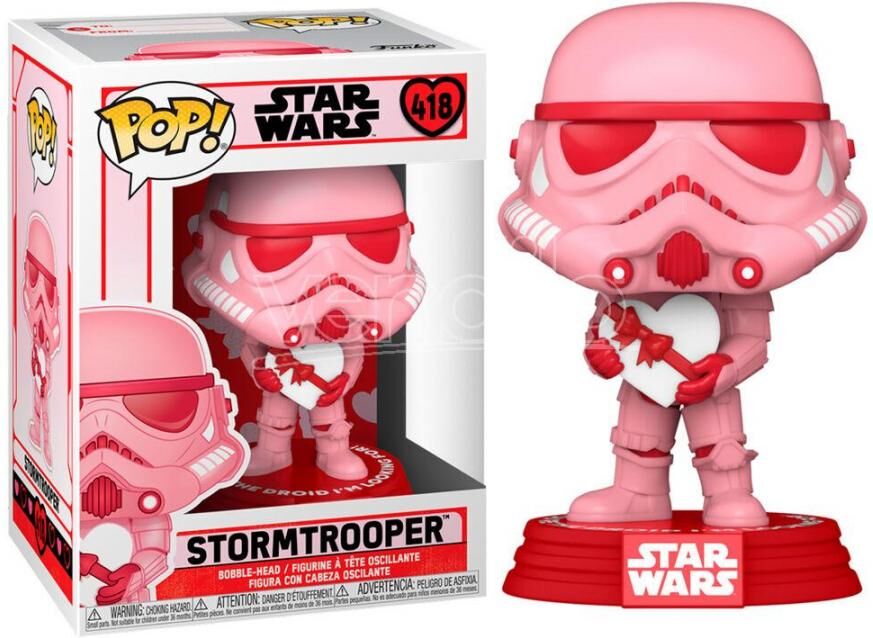 FUNKO Pop Figura Star Wars Valentines Stormtrooper Con Heart FUNKO Pop Figura Star Wars Valentines Stormtrooper Con Heart