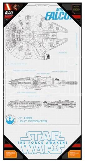SD TOYS Poster Sw Ep7 Millenn F Blue Pr Glass Poster SD TOYS Poster Sw Ep7 Millenn F Blue Pr Glass Poster